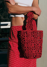 Panier Marcia - Raphia Rouge - image 2