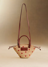 Panier Justine - Raphia Broderie Coeur - Mini - image 1