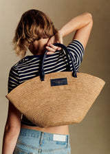 Panier Justine - Raphia Marine Naturel Foncé - Standard - image 5