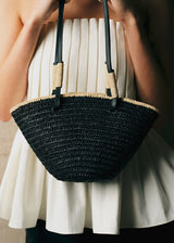 Panier Maia - Raphia Noir - Mini - image 1