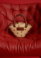 Panier Justine - Raphia Broderie Coeur - Mini - image 4