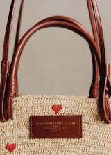 Panier Justine - Raphia Broderie Coeur - Standard - image 2