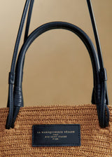 Panier Justine - Raphia Marine Naturel Foncé - Standard - image 4