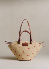 Panier Justine - Raphia Broderie Coeur - Standard - image 1