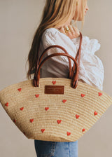Panier Justine - Raphia Broderie Coeur - Standard - image 3