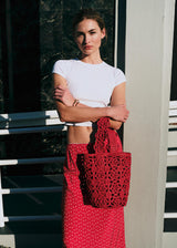 Panier Marcia - Raphia Rouge - image 3