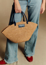 Panier Justine - Raphia Marine Naturel Foncé - Standard - image 3