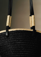 Panier Maia - Raphia Noir - Mini - image 4